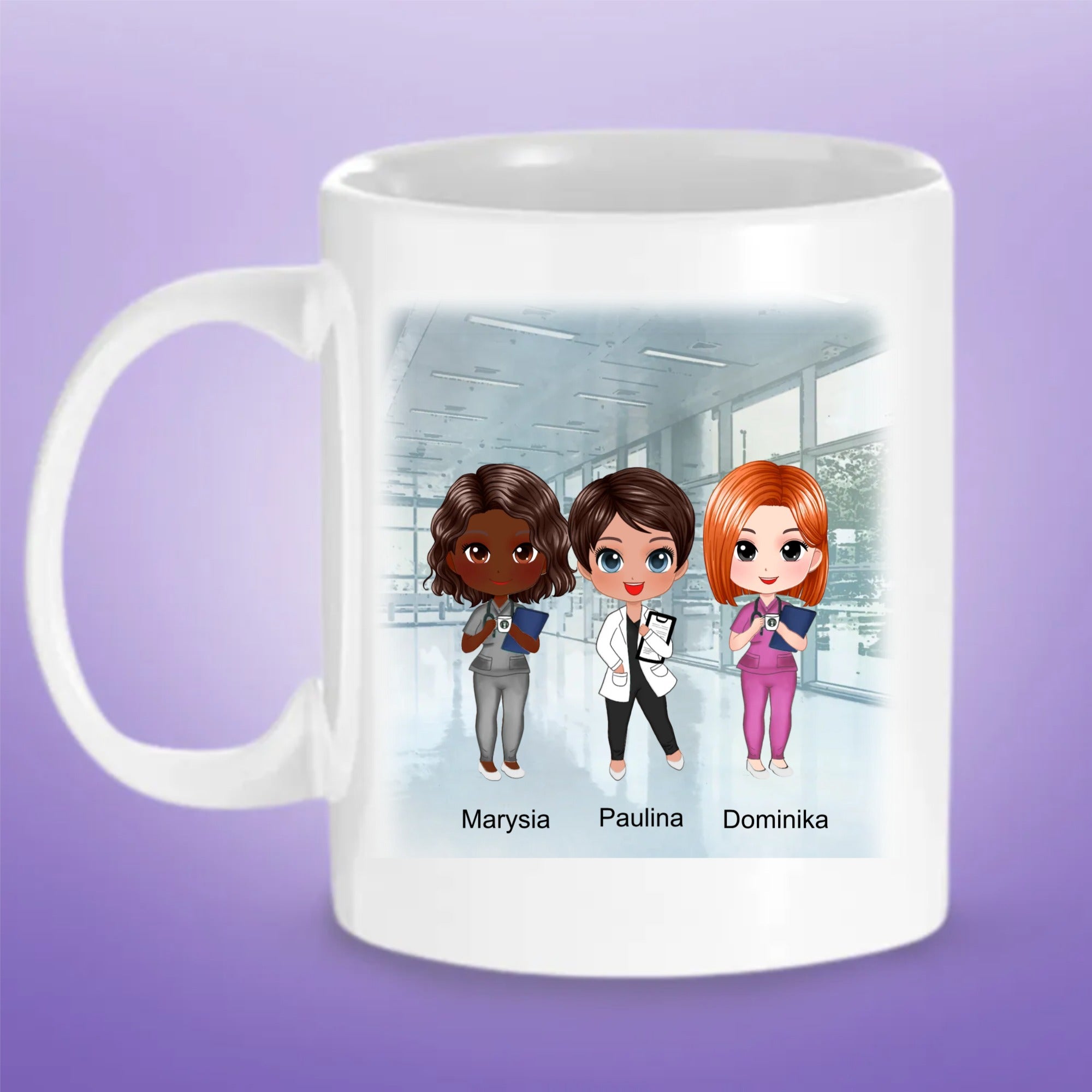 Personalizowany Kubek Z Nadrukiem Dla Pielęgniarki 1-3 Osoby